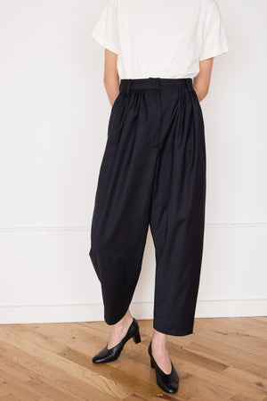 BRANDON PANT | BLACK WOOL SUTING