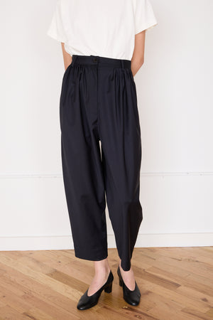 BRANDON PANT | BLACK WOOL SUTING