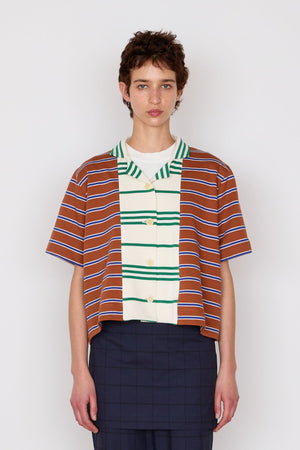 JEANIE SHIRT | STRIPE JERSEY COMBO