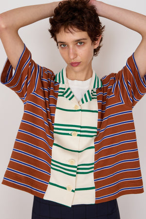 JEANIE SHIRT | STRIPE JERSEY COMBO