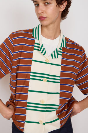 JEANIE SHIRT | STRIPE JERSEY COMBO