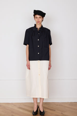 MAREN DRESS | BLACK WOOL SUITING