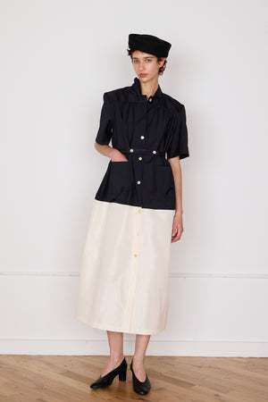 MAREN DRESS | BLACK WOOL SUITING CARON CALLAHAN MAREN DRESS | BLACK WOOL SUITING CARON CALLAHAN