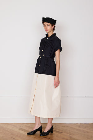 MAREN DRESS | BLACK WOOL SUITING