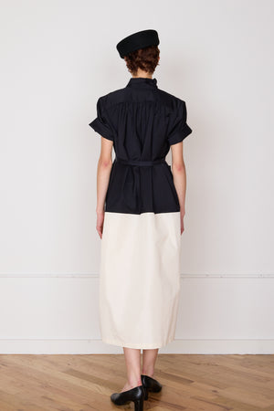 MAREN DRESS | BLACK WOOL SUITING
