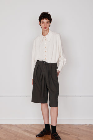 SCOTTIE CULOTTES | BLACK & CAMEL GINGHAM SEERSUCKER