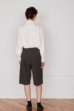 SCOTTIE CULOTTES | BLACK & CAMEL GINGHAM SEERSUCKER