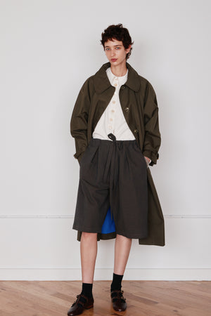 SCOTTIE CULOTTES | BLACK & CAMEL GINGHAM SEERSUCKER