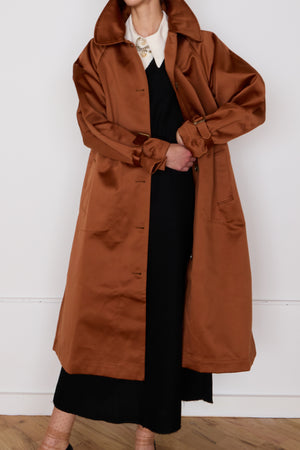 GODFREY TRENCH | PERSIMMON SATIN
