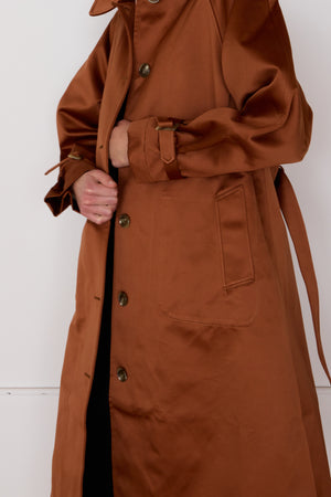 GODFREY TRENCH | PERSIMMON SATIN