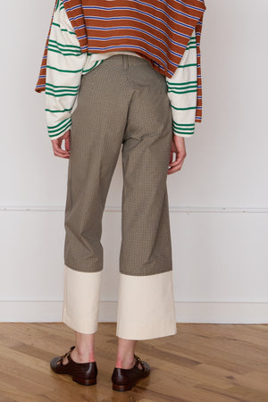 STEWART PANT | BROWN & BLACK MINI CHECK