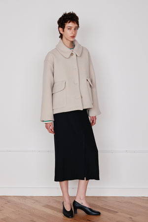 TRINITY COAT | OATMEAL DOUBLEFACE WOOL