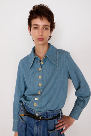 CARISSA SHIRT | FADED CHAMBRAY