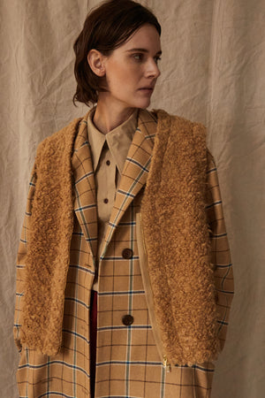 DANNY VEST | TAN MOHAIR BOUCLÉ