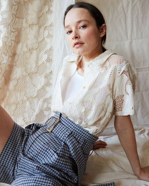 JOHANSON SHIRT | EYELET FLORAL LATTICE