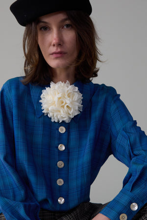 FLEUR ROSETTE | IVORY ORGANZA
