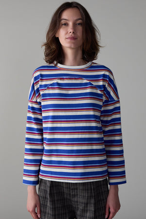 MILES SHIRT | BLUE VARIEGATED STRIPE