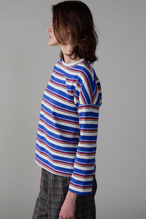 MILES SHIRT | BLUE VARIEGATED STRIPE