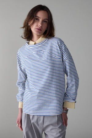 MILES SHIRT | BLUE & LIGHT BLUE STRIPE