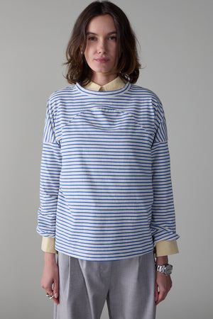 MILES SHIRT | BLUE & LIGHT BLUE STRIPE