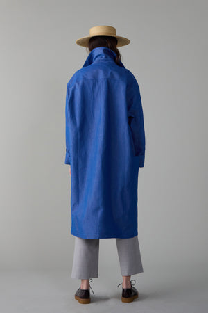 TRAVIS TRENCH | COTTON LINEN BLUE DENIM