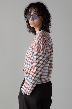 MILES SHIRT | BROWN VARIEGATED STRIPE