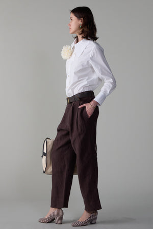 CALLUM PANT | CHOCOLATE LINEN