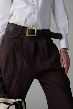 CALLUM PANT | CHOCOLATE LINEN