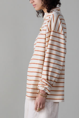 ONA LONG SLEEVE | FAWN & YELLOW VARIEGATED STRIPE