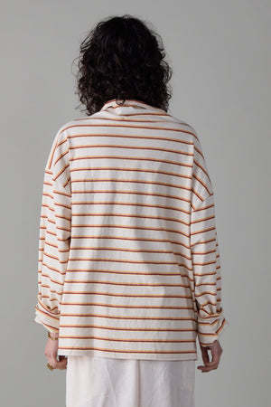 ONA LONG SLEEVE | FAWN & YELLOW VARIEGATED STRIPE