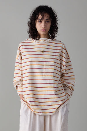 ONA LONG SLEEVE | FAWN & YELLOW VARIEGATED STRIPE