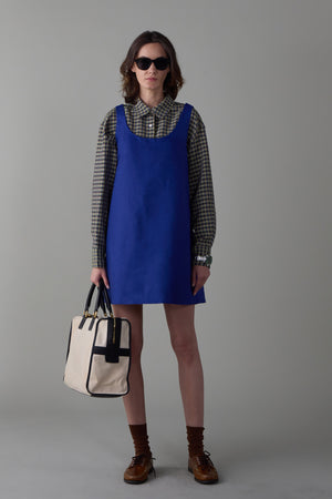 JEANINE DRESS | COBALT TWILL