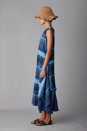 MARA DRESS | BLUE MADRAS PLAID