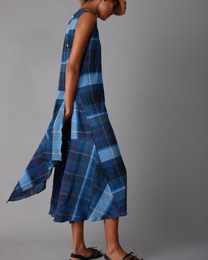 MARA DRESS | BLUE MADRAS PLAID