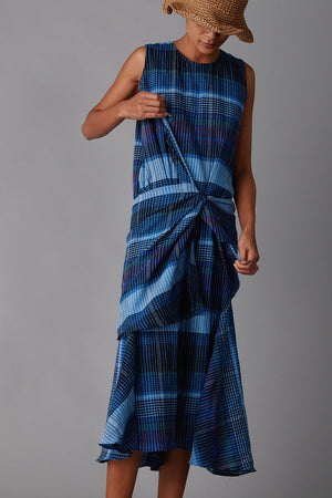 MARA DRESS | BLUE MADRAS PLAID