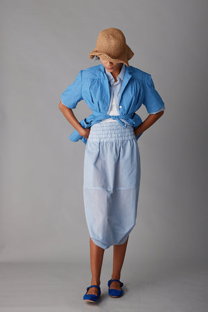 TULIP PANT | BLUE PINSTRIPE