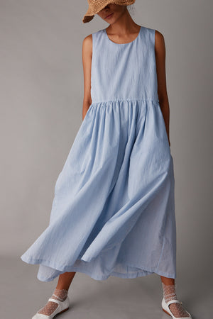 SYLVIA DRESS | BLUE PINSTRIPE