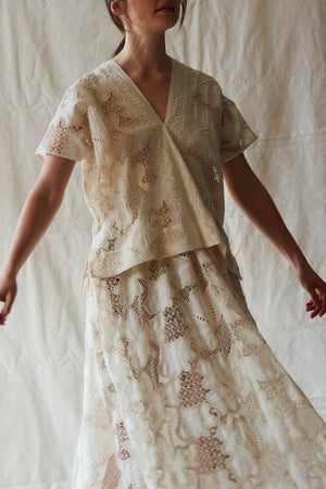 SELMA DRESS | EYELET FLORAL LATTICE