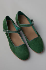 ELLIE MARY JANE | GREEN SUEDE – CARON CALLAHAN