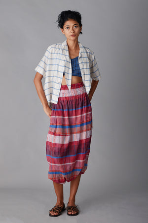 TULIP PANT | RED MADRAS PLAID