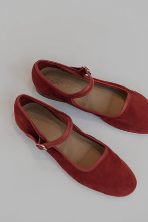 ELLIE MARY JANE | RED SUEDE