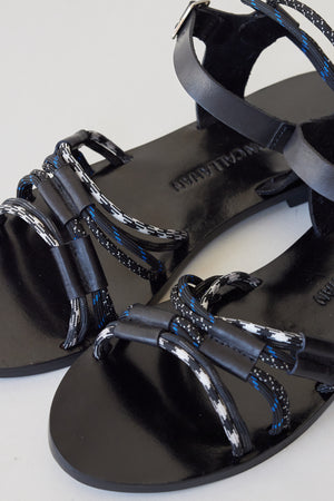 CLEO FLAT | BLACK LEATHER